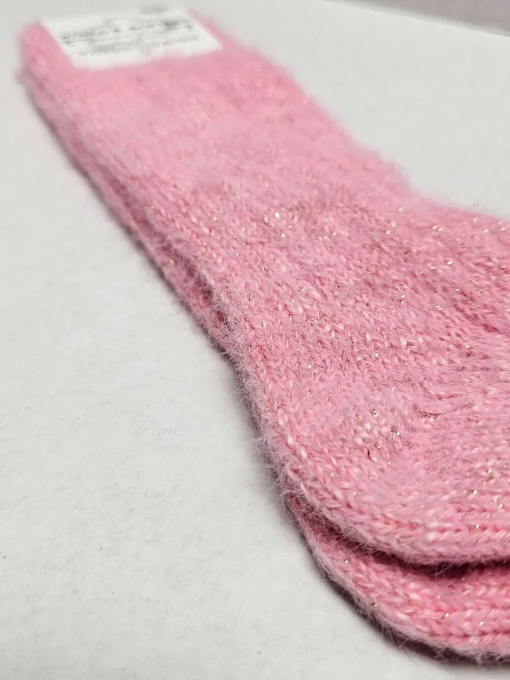 New Women Worlds Softest Pink Glit Pair Socks Weekend Collection Shoes Size 6-11
